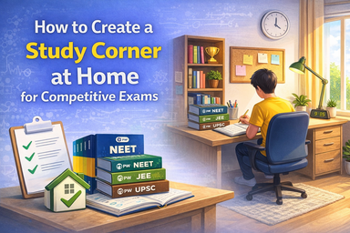 Study Corner at Home for Competitive Exams