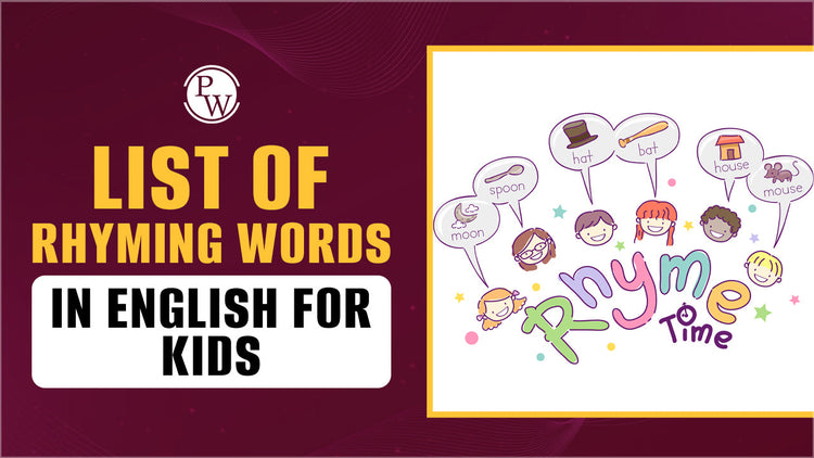 List of Rhyming Words in English for Kids