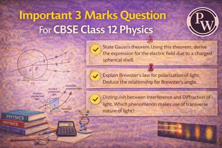 Important 3 Marks Question For CBSE Class 12 Physics