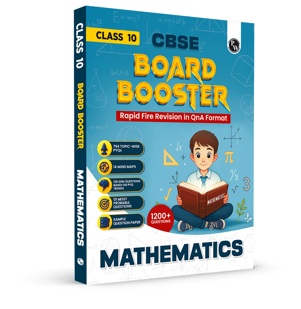CBSE Class 10 Board Booster Mathematics Question Bank For 2026 Board Exams l 1200+ Questions l Rapid Revision l Topicwise PYQs, Mind Maps, GEM Questions & Most Probable Questions