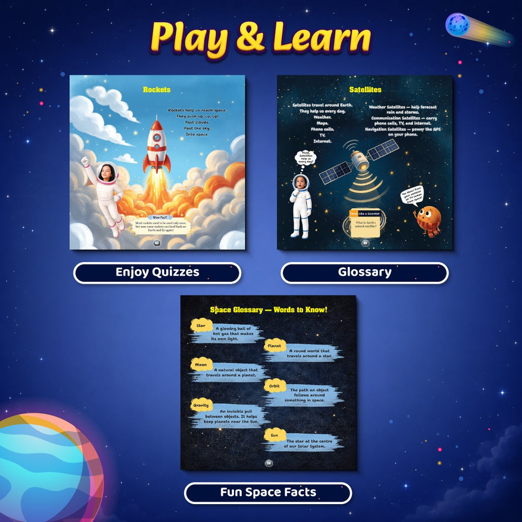 All About the Solar System For Kids AR (Augmented Reality) Adventures with Aayu & Vanu | Fun Facts, Quizzes & Space Discoveries | Learn about 8 Planets, Pluto, Rockets, Astronauts & Space Missions