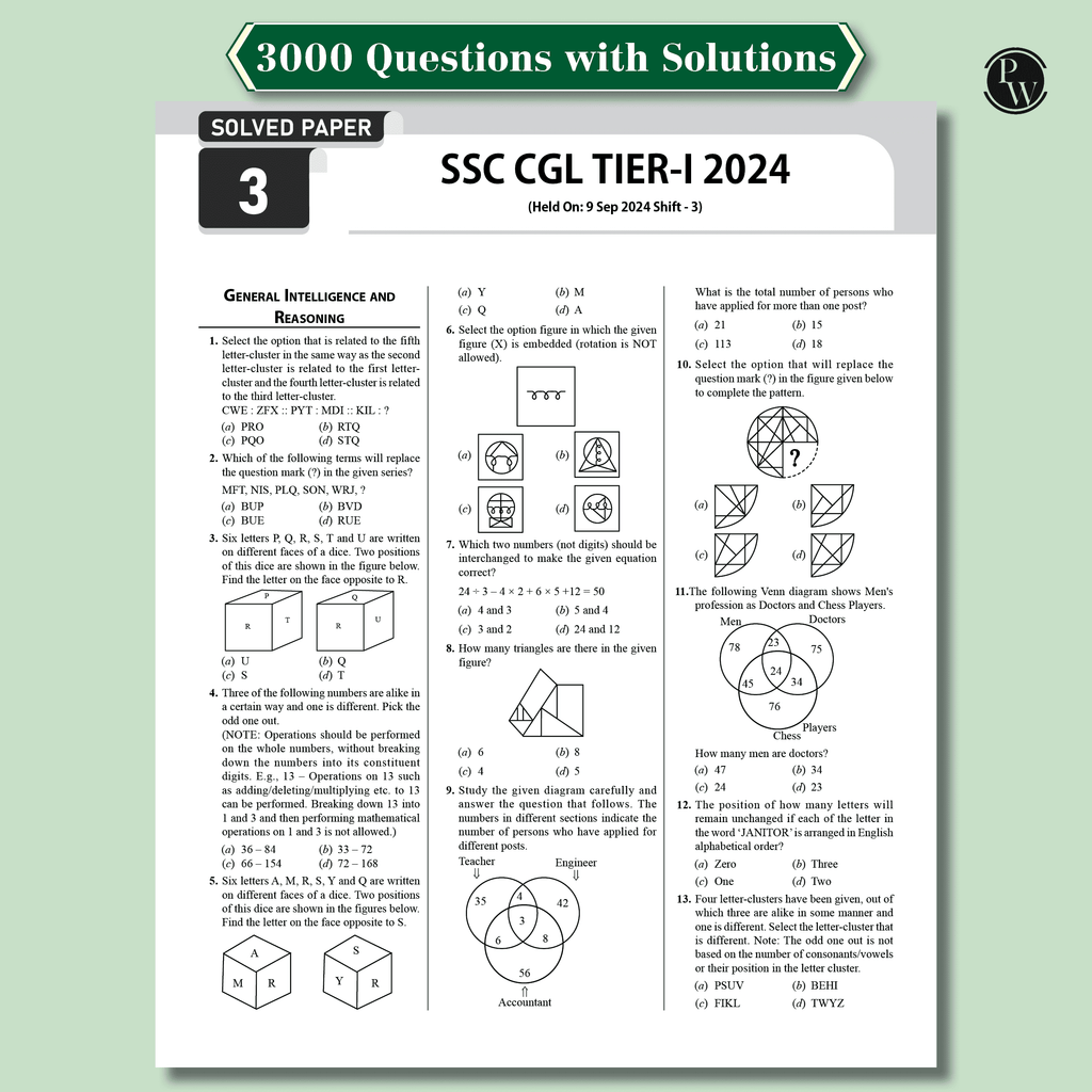30 SSC CGL Tier I | Combined Graduate Level | Year-Wise SSC CGL Previous Year Paper (2024 - 2018) with 5 Online Practice Sets For Exam 2025 | English Edition