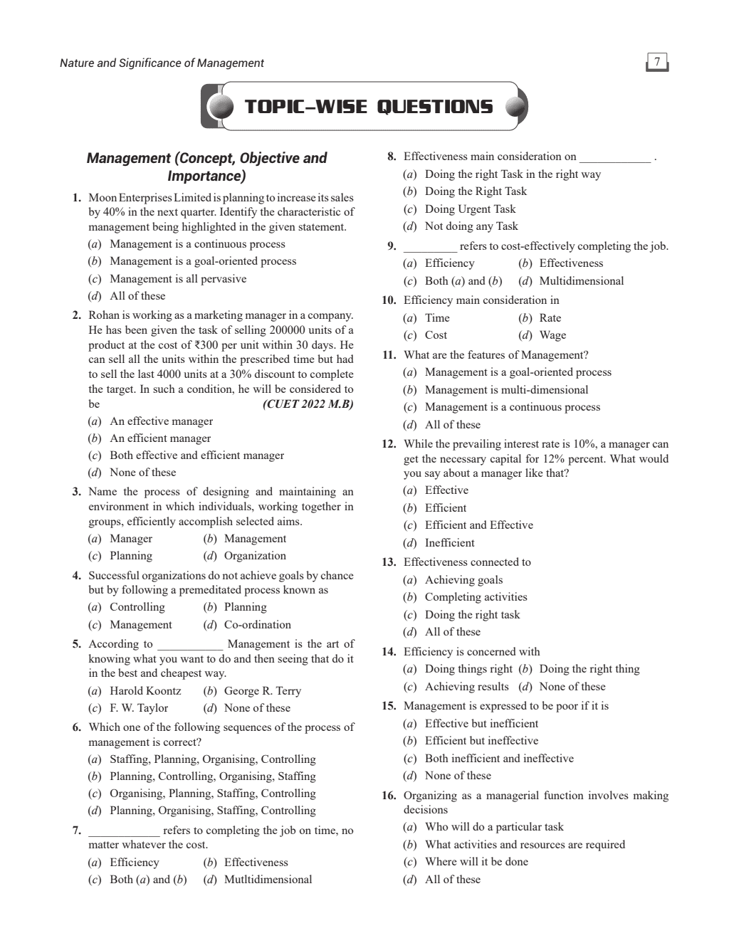 CUET (UG) Business Studies Chapterwise & Topicwise Question Bank (2023- 2024) with Complete NCERT Crux, CUET PYQs (2022-2023) Past Year Questions and Mock Test I For Central Universities Entrance Test 2024-2nd edition