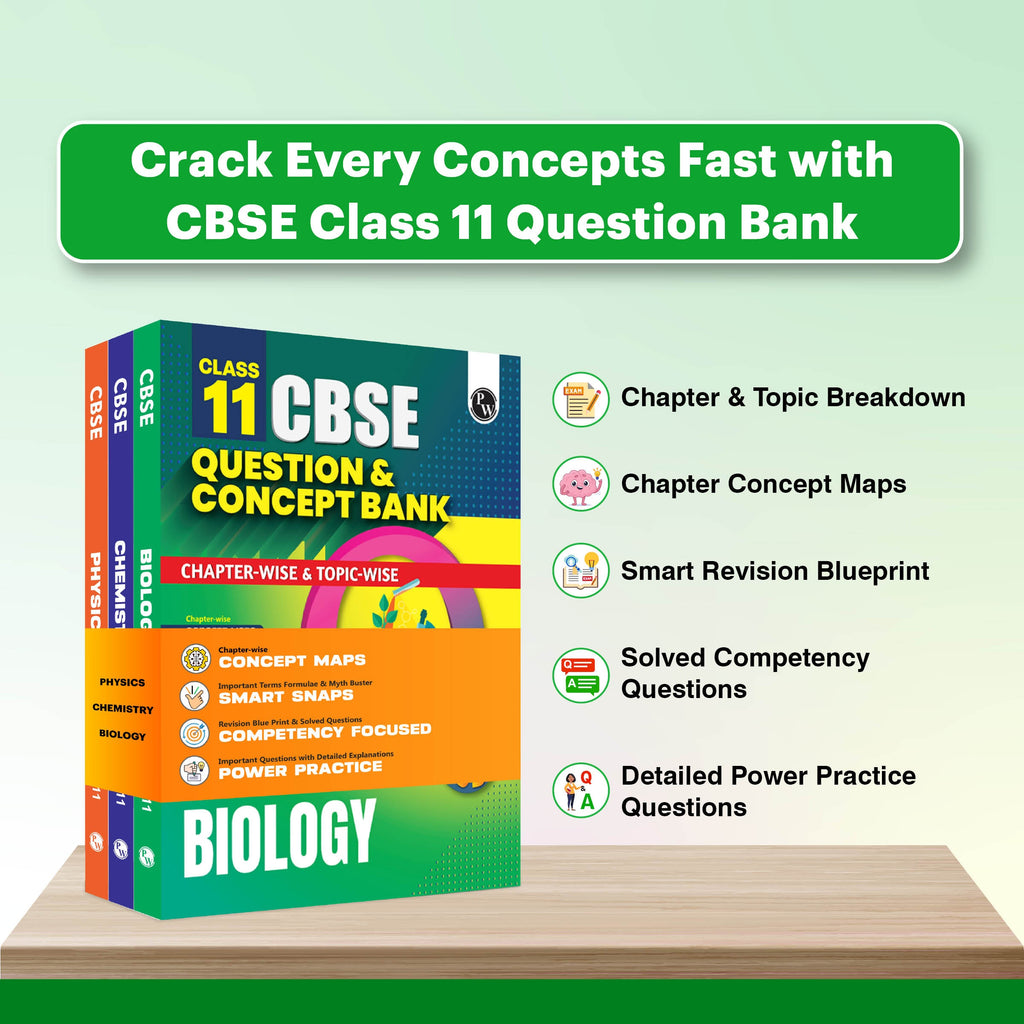 CBSE Class 11 Question & Concept Bank (QCB) Physics, Chemistry, Biology Combo Set of 3 Books | Chapter-wise and Topic-wise Solved Questions For 2027 Exams with Competency Based Question
