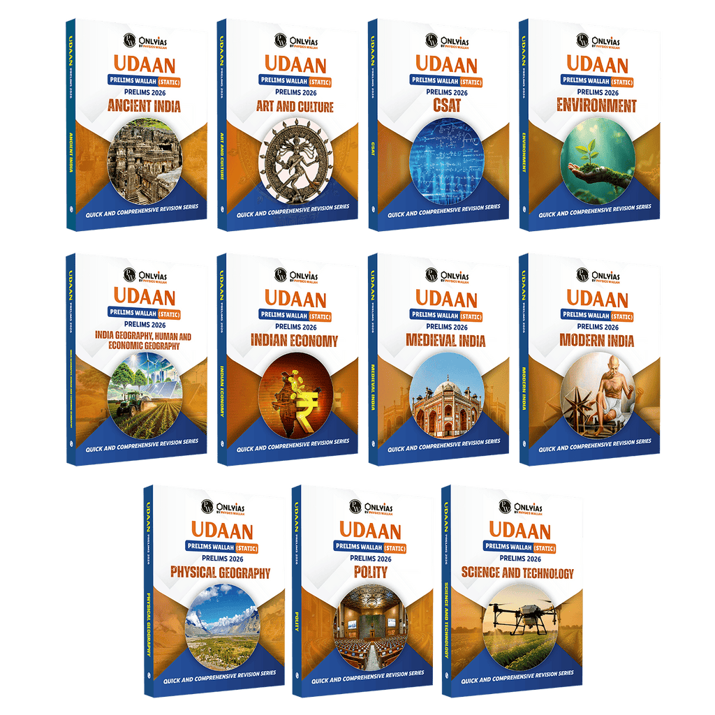 PW UDAAN Prelims Wallah Static Combo Set of 11 Books for 2026 Exams | Quick and Comprehensive Revision Series | UPSC Prelims, State PSC & Government Exam Preparation