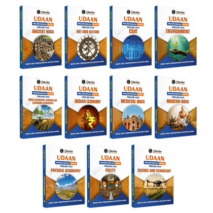 PW UDAAN Prelims Wallah Static Combo Set of 11 Books for 2026 Exams | Quick and Comprehensive Revision Series | UPSC Prelims, State PSC & Government Exam Preparation
