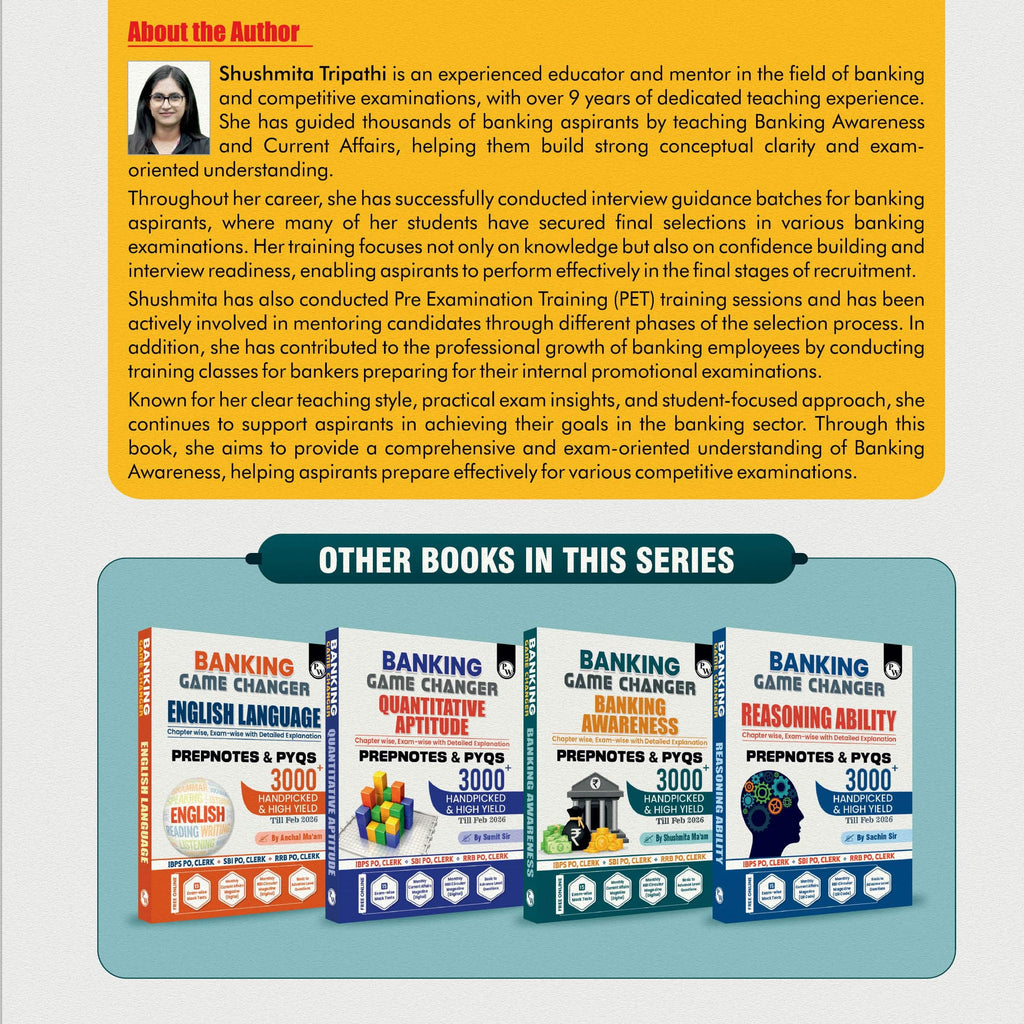 Banking Game Changer English Language, Banking Awareness, Reasoning Ability, Quantitative Aptitude Combo Set of 4 Books For 2026-27 Exams | Prepnotes & 12000+ PYQs