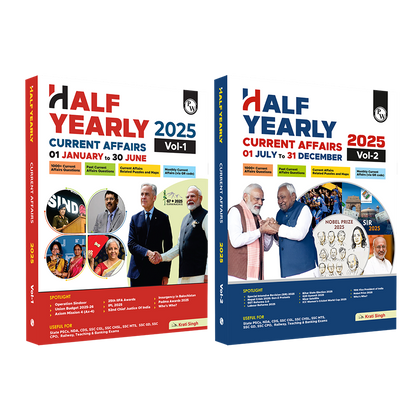 Half Yearly Current Affairs Magazine Vol 1 & 2 Jan to Dec 2025 By Krati Singh | For SSC, Banking, Teaching, Railway, Defence and Other Competitive Exams 2026-27 English Edition