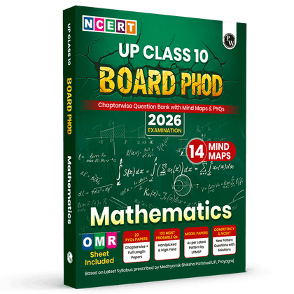 UP Board Phod Class 10 Maths Question Bank Chapterwise with 14 Mind Maps and PYQs For 2026 Board Exam | 100 Most Probable Questions and Model Papers with OMR Sheet