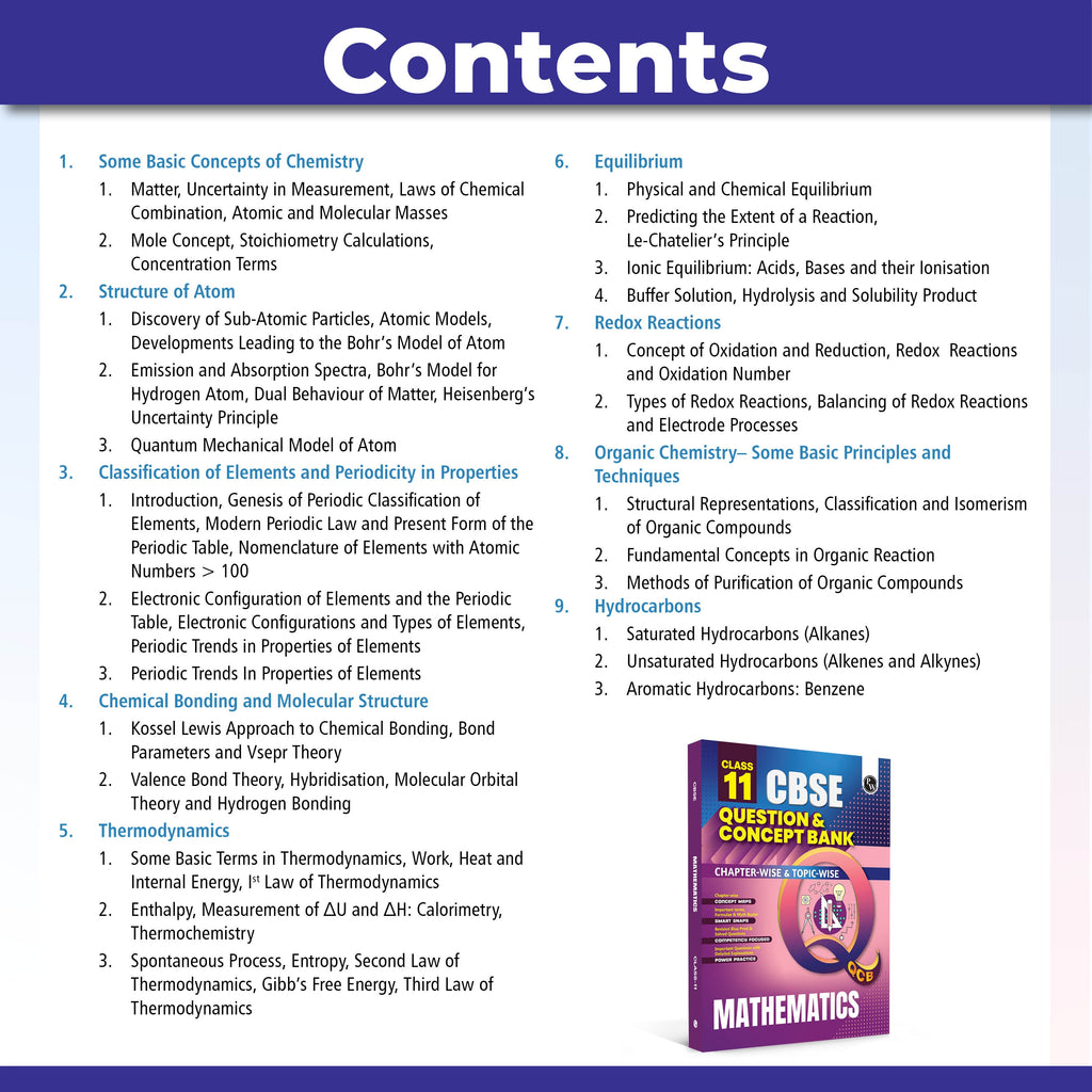 PW CBSE Class 11 Question & Concept Bank (QCB) Chemistry Chapter-wise and Topic-wise Solved Questions For 2027 with Competency Based Question