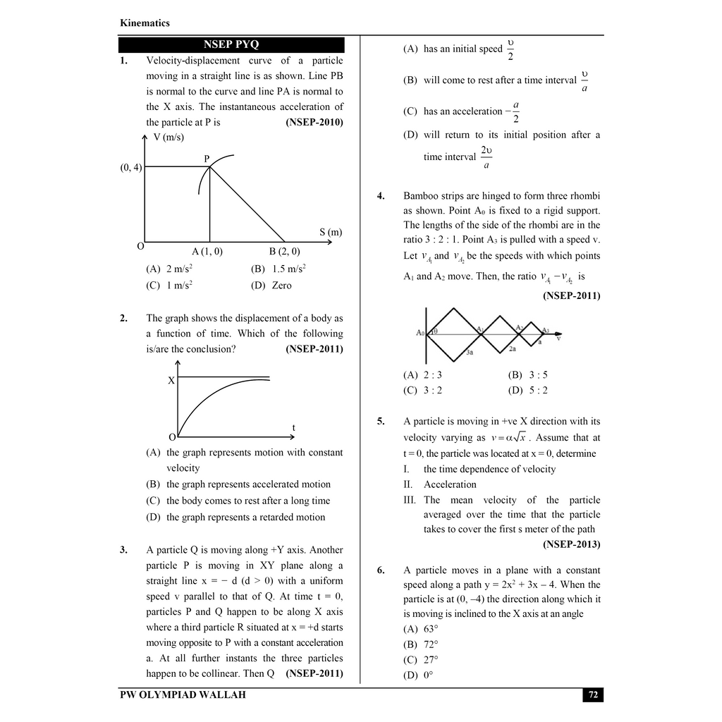 Olympiad Wallah NSEP Class 11 Advanced Physics (Part 1) For 2026 | For NSEP, JEE, INPhO & IPhO Exam | Expert Crafted Content | PYQ, Practice Questions, Detailed Solutions