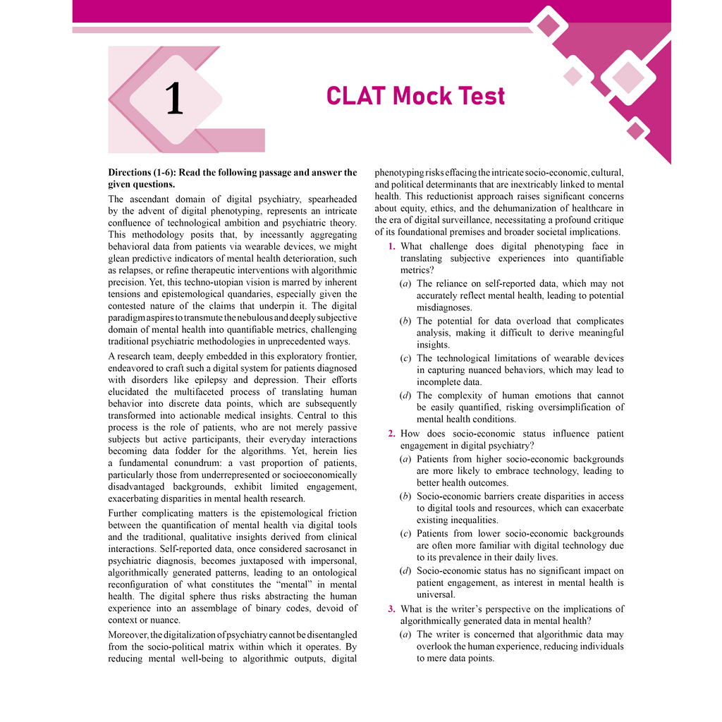 CLAT Practice Mock Booklet 2026 | For AILET & OLET's 2027 Exams | Aligned on Latest Syllabus with Detailed Explanation