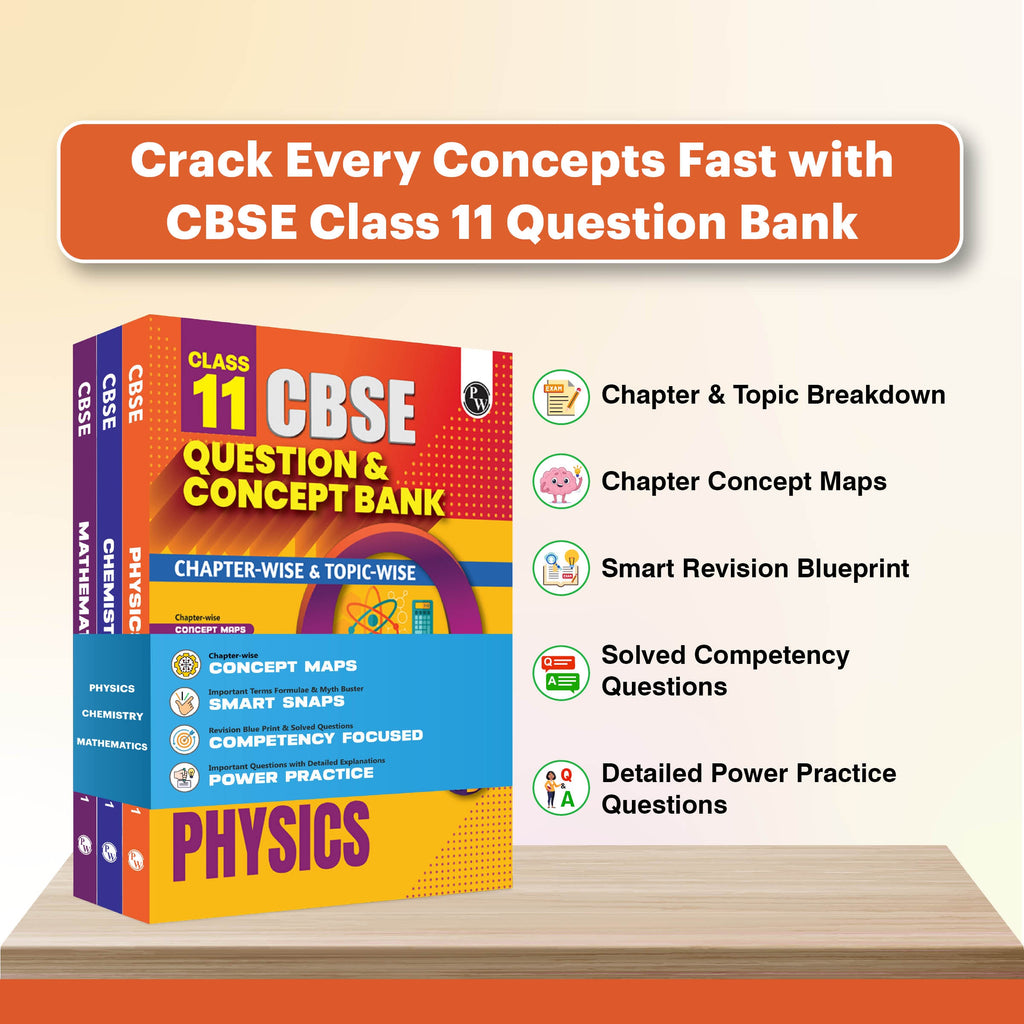 CBSE Class 11 Question & Concept Bank (QCB) Physics, Chemistry, Maths Combo Set of 3 Books | Chapter-wise and Topic-wise Solved Questions For 2027 Exams with Competency Based Question