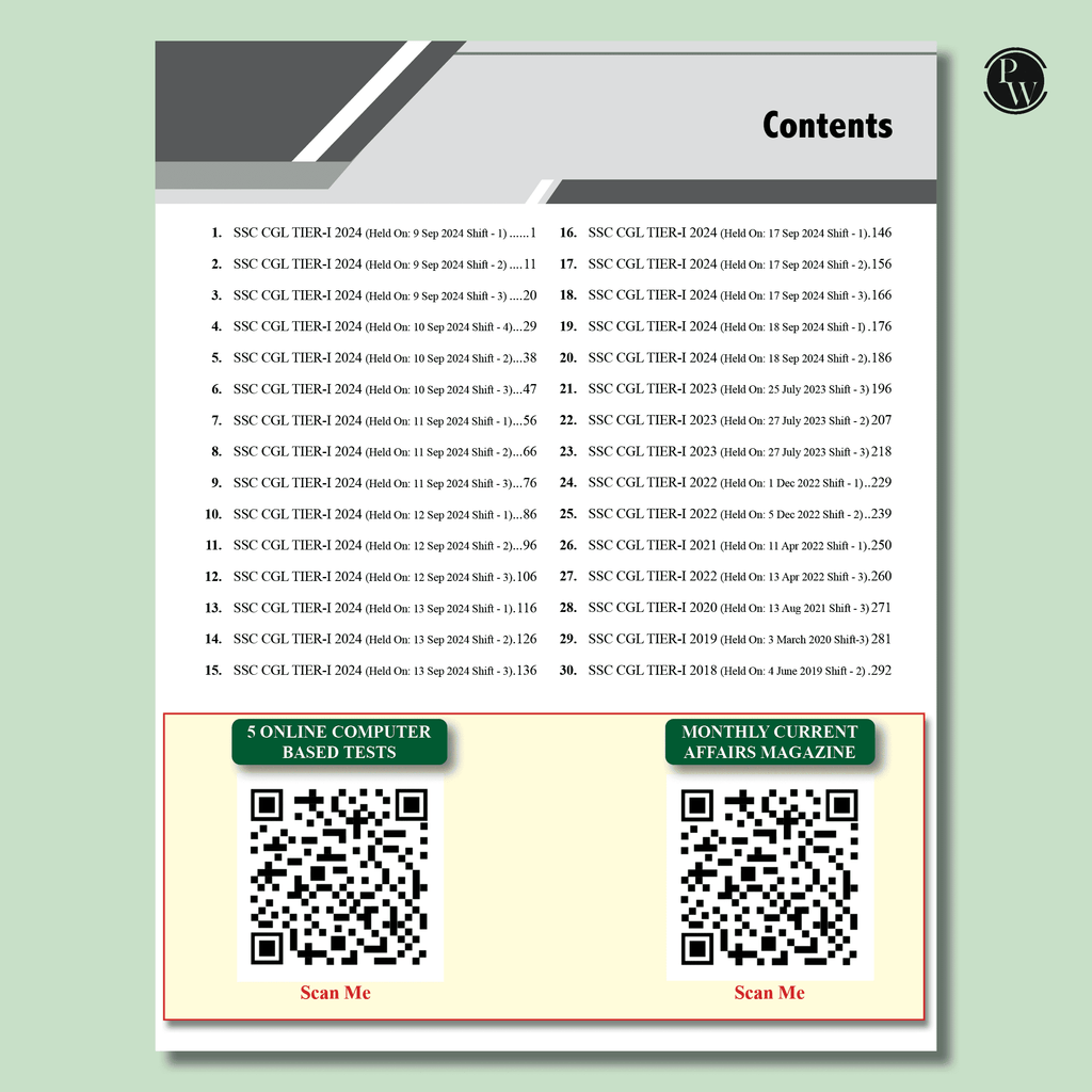 30 SSC CGL (Combined Graduate Level) Tier 1 Previous Year Solved Papers (2018-2024) with 5 Online Mock Tests For Exam 2025-2026 | Yearwise PYQs | Fully Solved | Hindi Edition