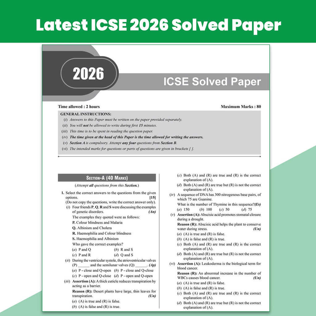Class 10 ICSE Question & Concept Bank 2027 Physics, Chemistry, Maths & Biology Combo Set of 4 Books | Solved PYQs | 40% Competency & Application Based Practice Questions