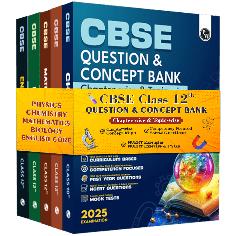 VP-Live CBSE Question and Concept Bank (QCB) Class 12 Mathematics, Physics, Chemistry, Biology, English Core, Combo Set of 5 Books For 2025 Board Exams