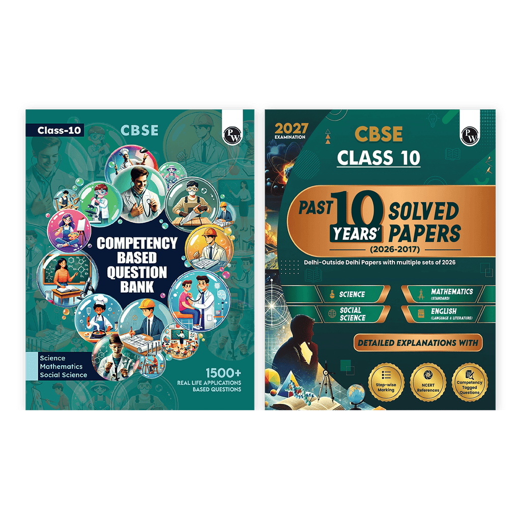 CBSE Class 10 PYQs Last 10 Years and Competency Based Questions Book (Set of 2) For 2027 Board Exams | Delhi & Outside Delhi with Multiple Sets of 2026 | 1500+ Real Life Applications Based Questions
