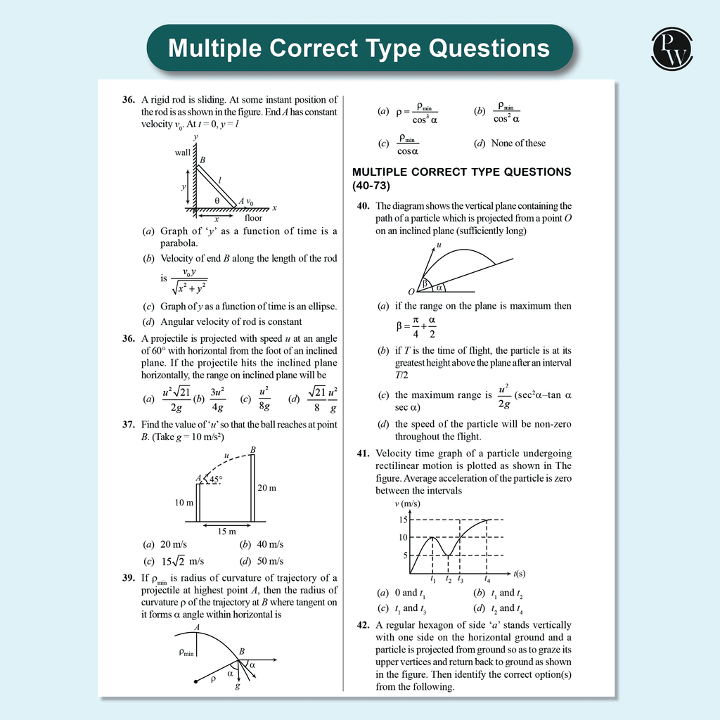 Absolute JEE Advanced Physics 2500+ Questions with Formula Sheet Latest Solved Paper and 3 Mock Tests | Covering All JEE Advanced Question Typology