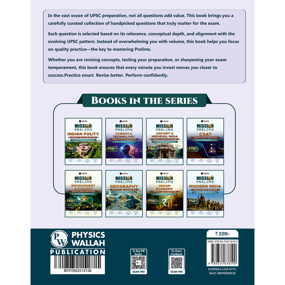 UPSC Mission Prelims Art and Culture Chapterwise Topicwise Question Bank | 220+ Handpicked Questions & Important Topics Covered with Detailed Explanation