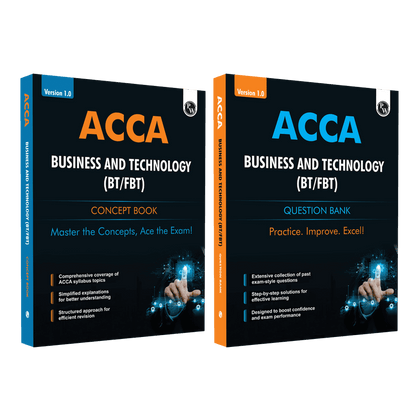 ACCA Business and Technology (BT/FBT)  Concept Book + Question Bank Combo Set of 2 Modules