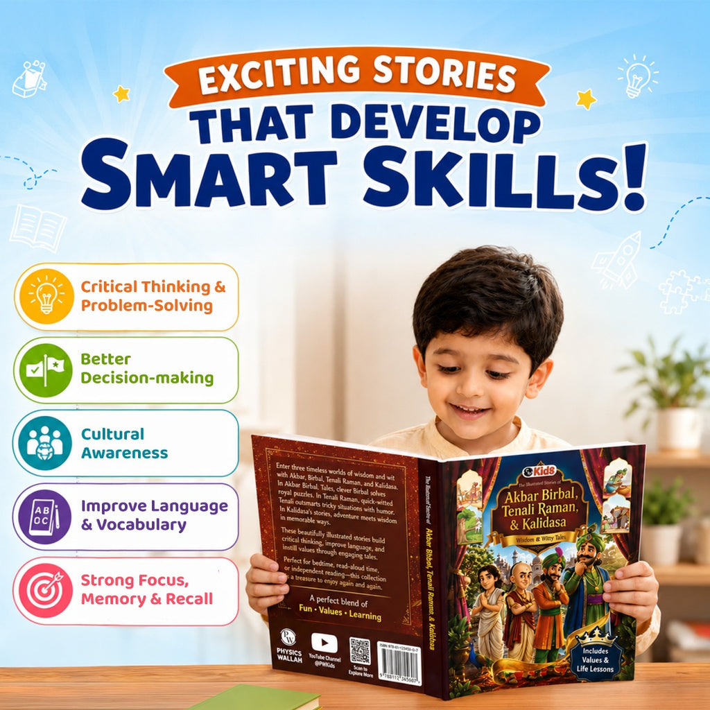 Tenali Raman Story Books For Kids - Illustrated Stories of Akbar Birbal, Tenali Raman & Kalidasa | Wisdom & Witty Tales | Includes Video Narrations | Moral Stories For Kids