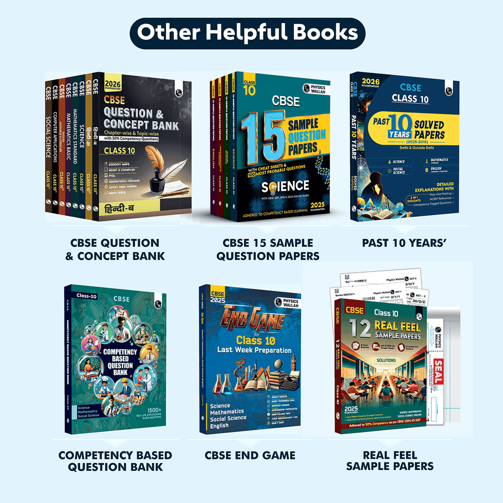 CBSE Question & Concept Bank (QCB) Class 10 Science Chapter-wise and Topic-wise Solved Questions For 2026 Exams with 50% Competency Based Question