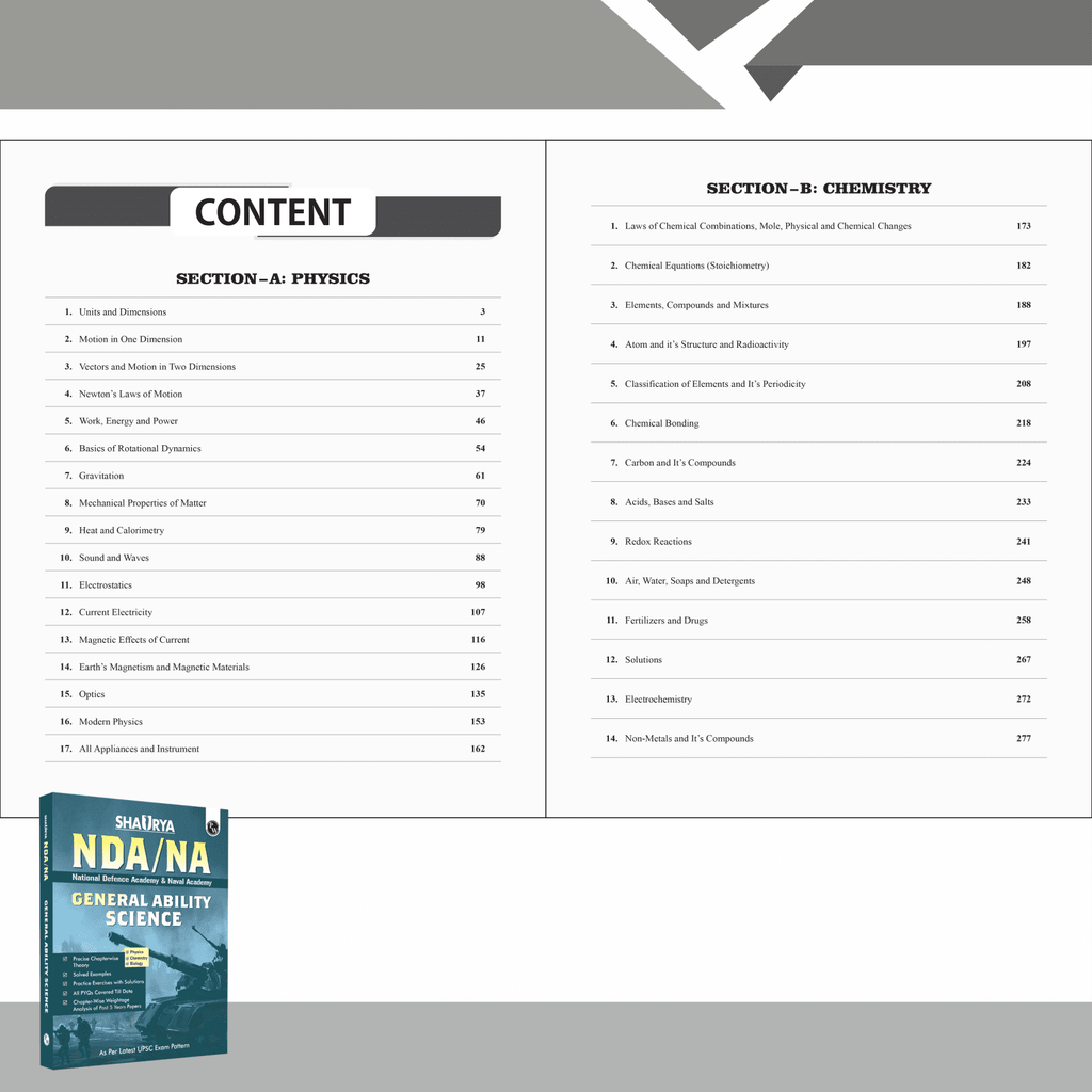 Shaurya NDA/NA General Ability Science Book | National Defence Academy & Naval Academy Entrance Examination For 2024