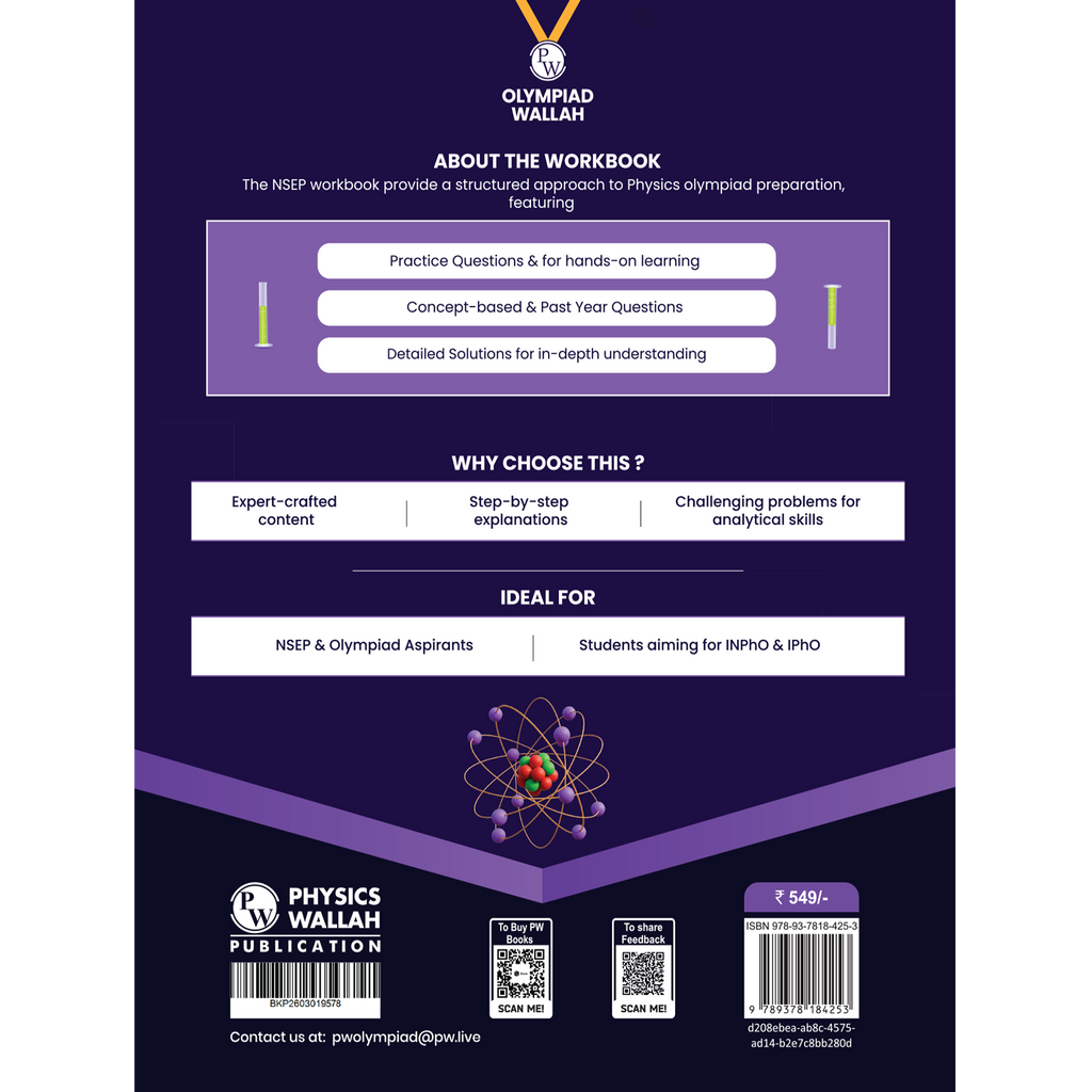 Olympiad Wallah NSEP Class 11 Advanced Physics (Part 2) For 2026 | For NSEP, JEE, INPhO & IPhO Exam | Expert Crafted Content | PYQ, Practice Questions, Detailed Solutions