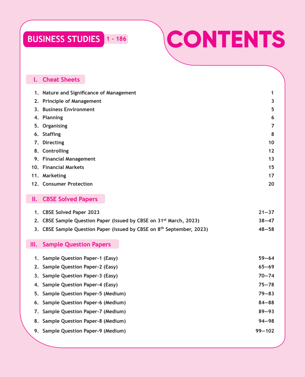 CBSE 15 Sample Question Papers Class 12 Business Studies for 2024 Exam (Mock Test Paper) Adhering to Competency - Based Learning | Embedded Videos and Cheat Sheet for Revision | PYQ 2023 Solved Paper