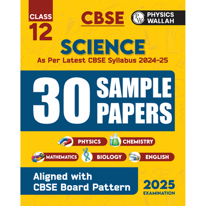 CBSE Class 12 Science Stream Combined 30 Sample Papers For 2024-2025 Board Exams l Physics, Chemistry, Mathematics, Biology, English Core