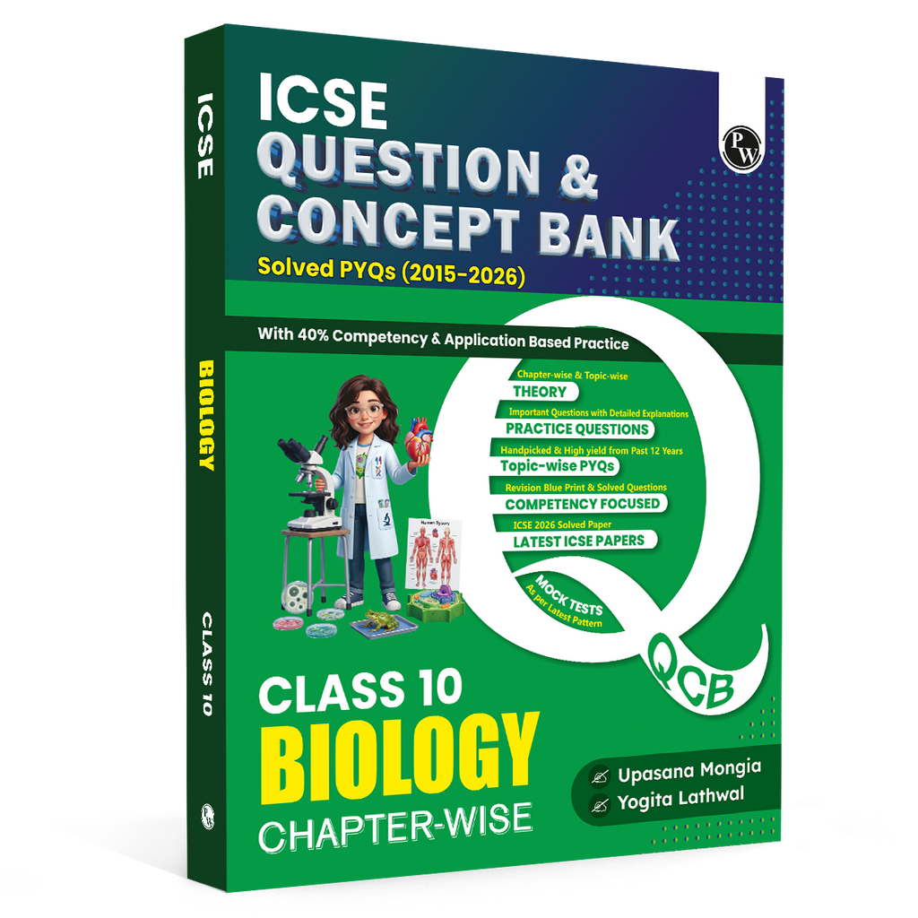 Class 10 ICSE Question & Concept Bank Biology 2027 Chapterwise & Topicwise By Upasana Mam & Yogita Mam | Solved PYQs | 40% Competency & Application Based Practice Questions