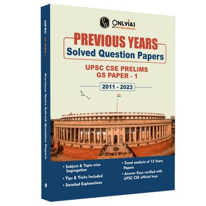 UPSC Prelims Previous Years (2011-2023) Solved Question Papers | Civil Services Exam For 2024 Exam Colored
