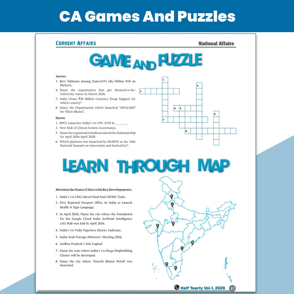 Half Yearly Current Affairs 2026 - Vol. 1 & 2 July 2025 to June 2026 Combo Set of 2 Books| For SSC, Banking, Teaching, Railway, Defence and Other Competitive Exams 2026-27