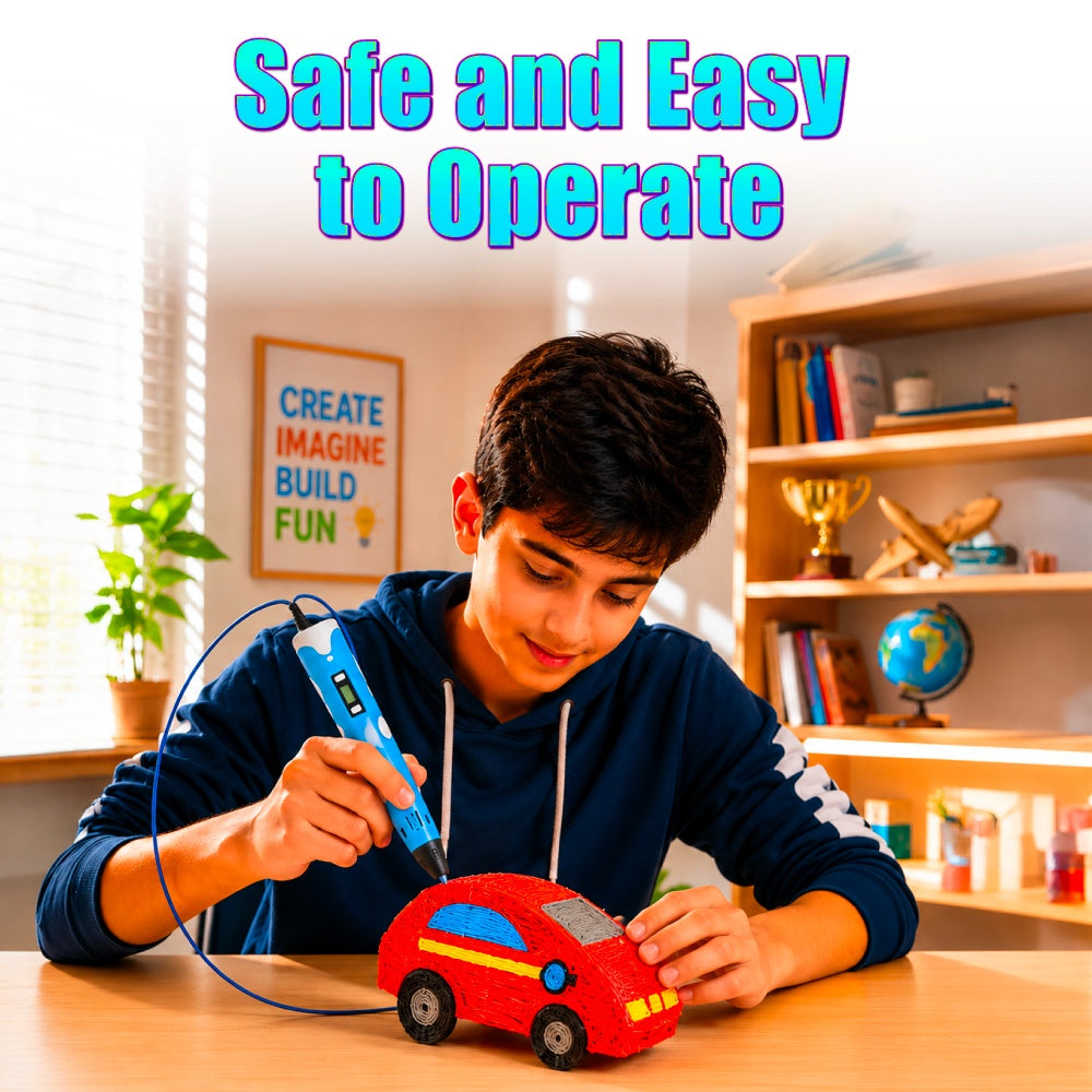 PW 3D Pen for Kids, DIY Kit with USB Cable, Pen Holder&3 PLA Filaments Refills