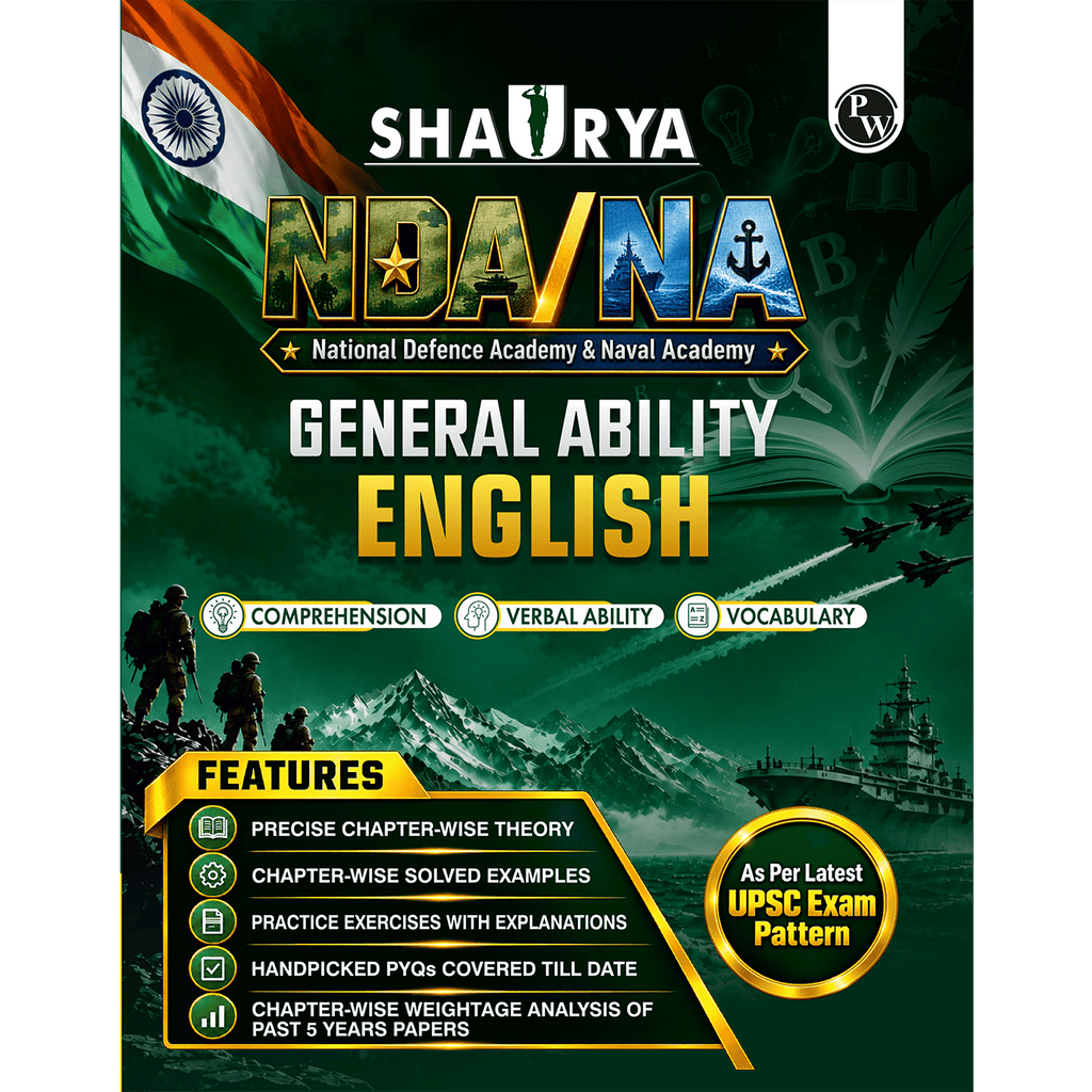 Shaurya NDA Book 2027 – NDA/NA General Ability English | Latest 2026 Solved Paper | Comprehension, Verbal Ability, Vocabulary | Chapterwise Theory, PYQs, Practice Exercises