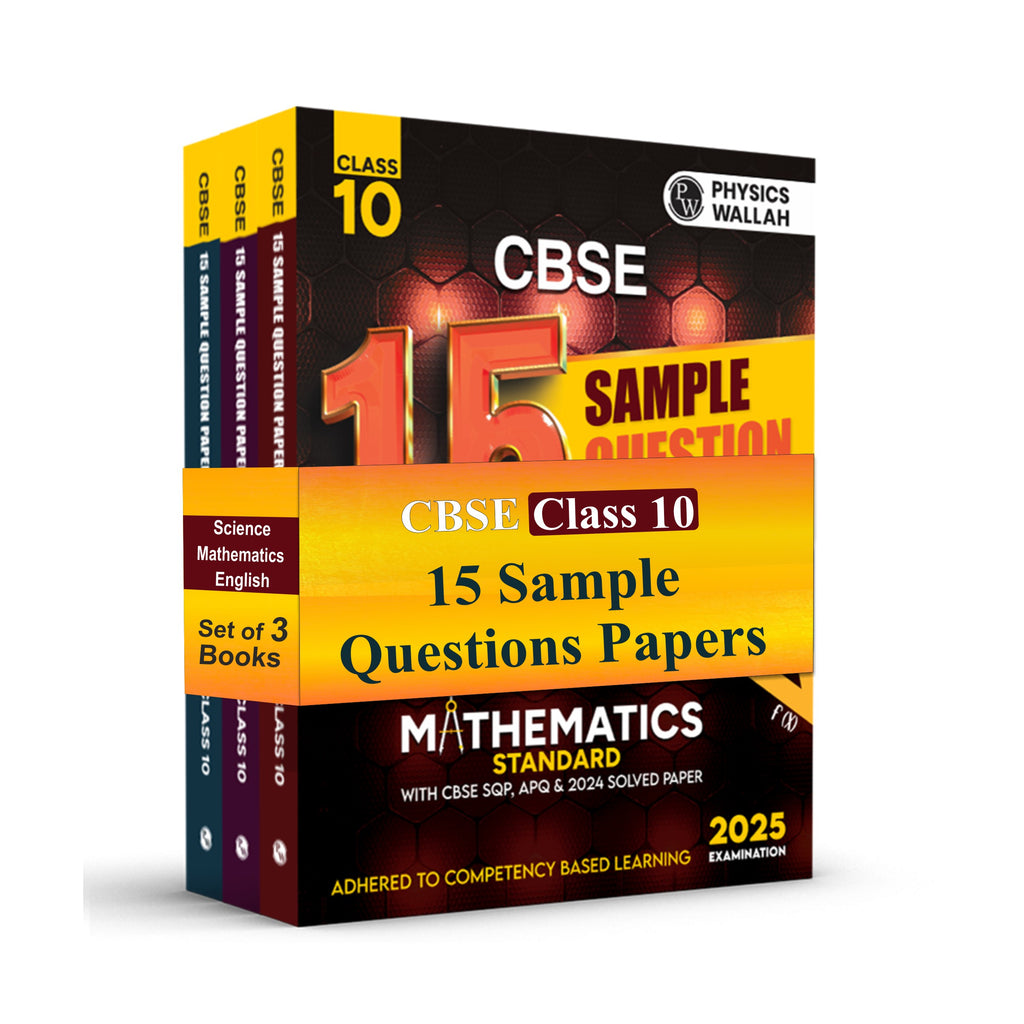 CBSE 15 Sample Question Papers Class 10 Science, Maths (Standard) and English Combo Set of 3 Books For 2025 Exam