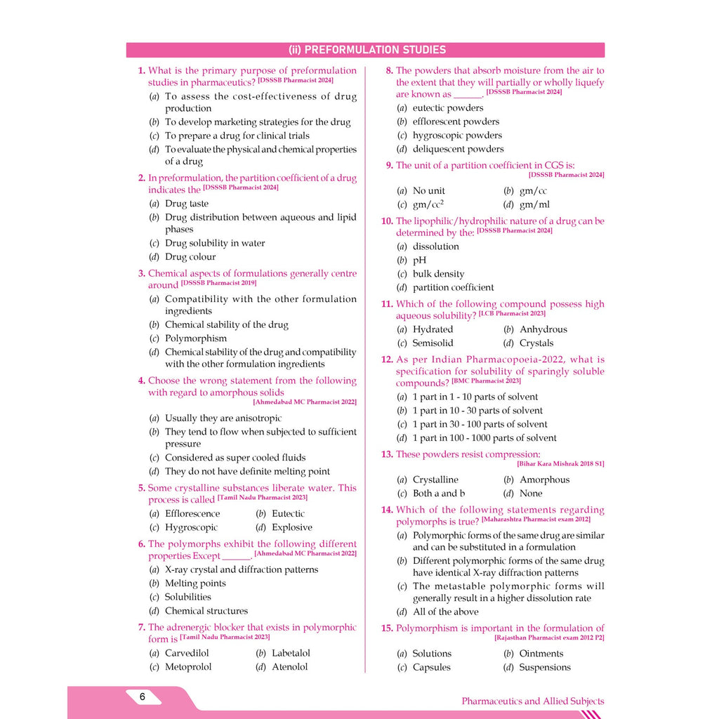 Pharmacist Pareeksha By Dr. Amit Verma | PYQs from 110 Previous Years’ Exams Papers, Subjectwise, Chapterwise & Topicwise 10,000+ MCQs With Detailed Explanations