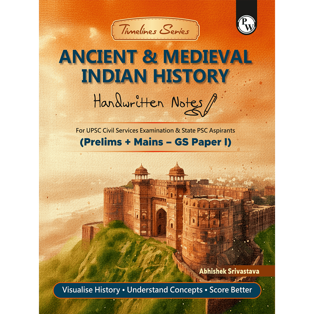 PW UPSC Prelims & Mains  GS Paper 1 Ancient & Medieval Indian History Handwritten Notes By Abhishek Srivastava Sir For UPSC | Timelines Series | History through Timelines, Maps & Mind Maps