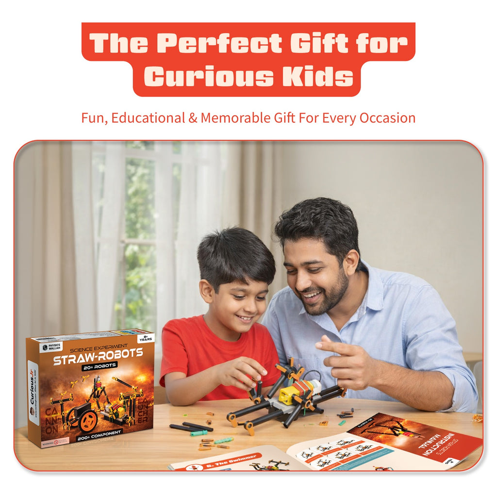 20+ STEM Straw-Robots Kit for Kids Ages 8-14 Years, DIY Robotics Kit with 200+ Components for Boys & Girls, Electronics, Engineering Projects & Science Experiment Kit for Children