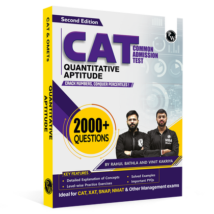 MBA Wallah Quantitative Aptitude CAT Books for 2027 Exam | 2000+ Questions By Rahul Bathla & Vinit Kakriya| Detailed Concept with Solved PYQs | For XAT, SNAP, NMAT & Other Management Exams