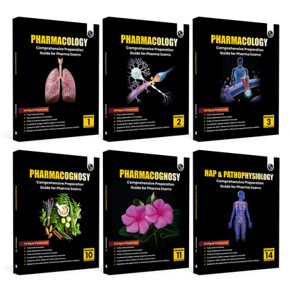 Pharma GPAT Pharmacology Module 1, 2, 3 10, 11, Human Anatomy Physiology & Pathophysiology Module 14 Combo Set of 6 Books For NIPER, DI & Pharmacist Exams | Fully Coloured Book