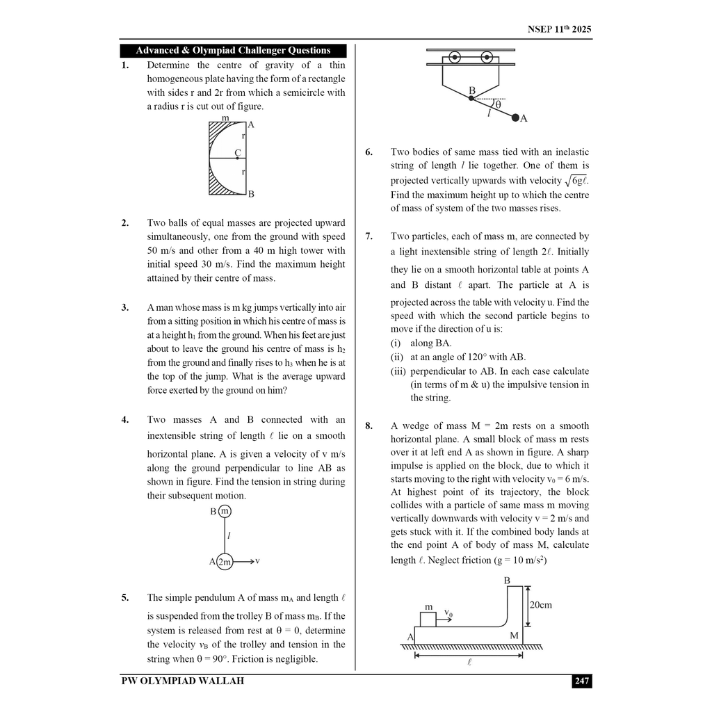 Olympiad Wallah NSEP Class 11 Advanced Physics For JEE & Olympiad 2025 | Detailed Explanations | Problems for Analytical Skills | Ideal For NSEP & Olympiad, INPhO & IPhO