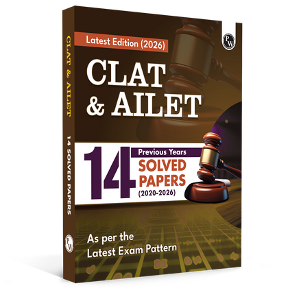 CLAT & AILET 14 Previous Years Solved Papers (2020-2026) Yearwise with Detailed Explanation For 2027 Exam