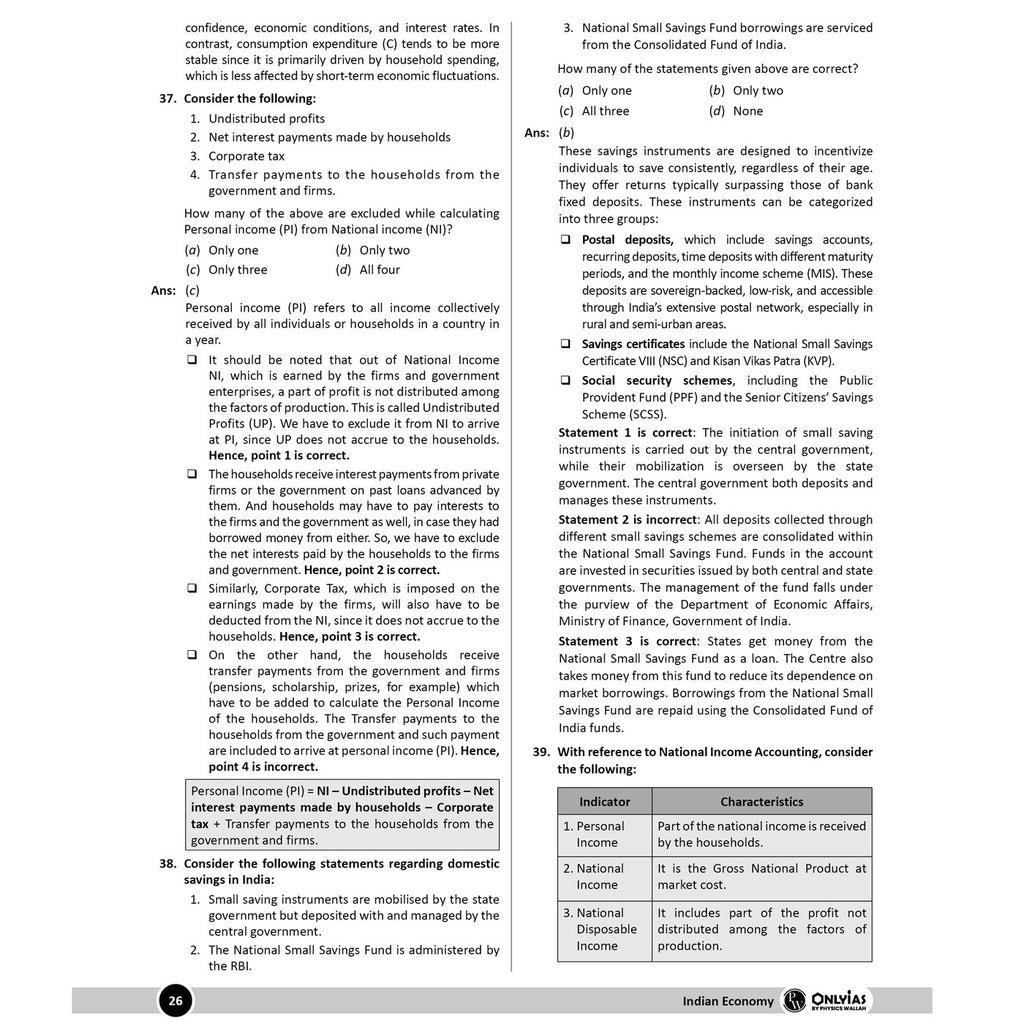 UPSC Mission Prelims Indian Economy Chapterwise Topicwise Question Bank | 650+ Handpicked Questions & Important Topics Covered with Detailed Explanation
