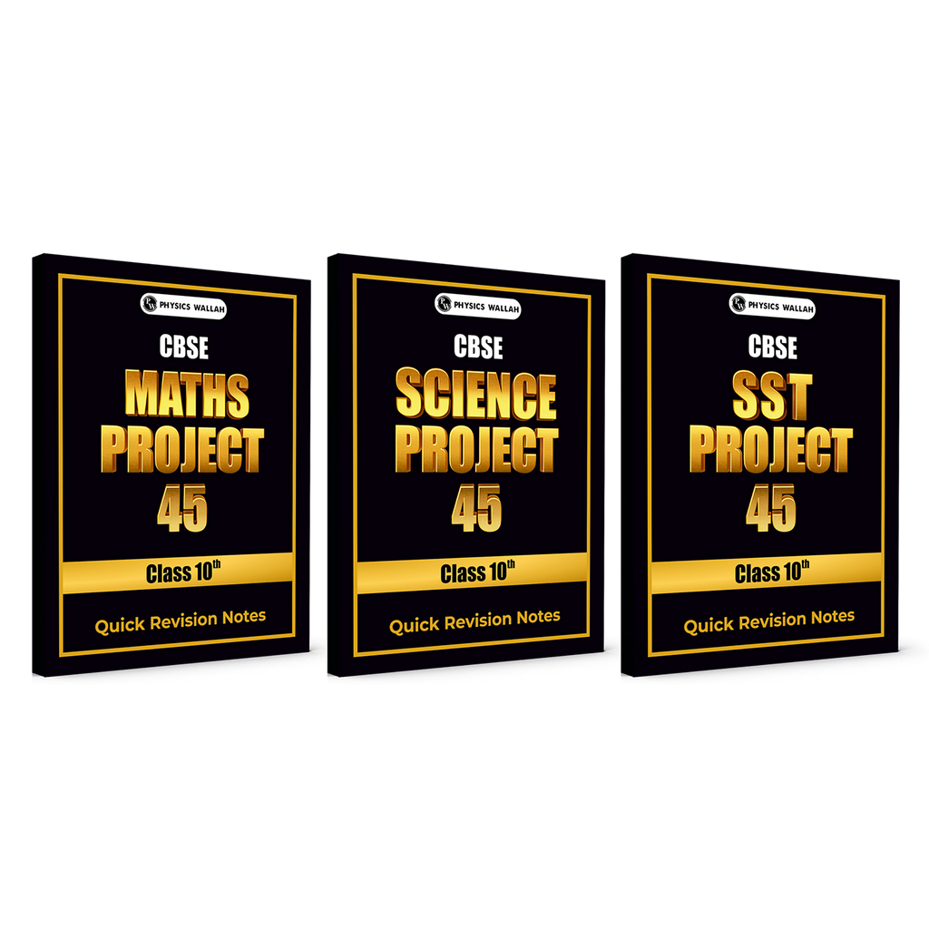 CBSE Class 10 Project 45 Science, Maths, Social Science Combo Set of 3 Books Quick Revision Notes For Board 2025-26 Exams | Handwritten Notes, Final Revision | Most Important Questions