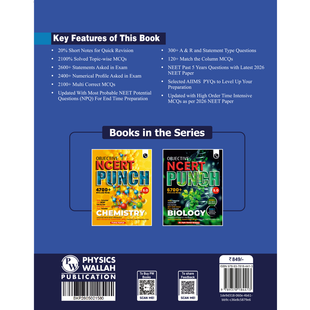 PW Objective NCERT Punch 5.0 Physics For NEET 2027 By Dr. Manish Raj (MR Sir) l Updated with Most Probable NEET Potential Questions (NPQ) For End Time Preparation