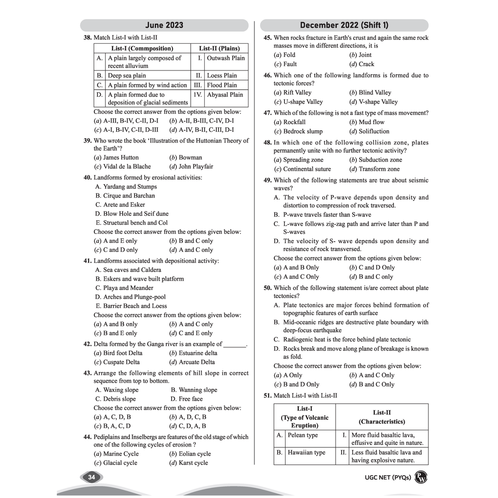 PW UGC NET Geography PYQ 11 Years (2014-2025) Latest June 2025 Session Paper Covered|Chapterwise and Yearwise Previous Year Solved Papers For Phd Entrance, SET, GATE, CUET UG & PG