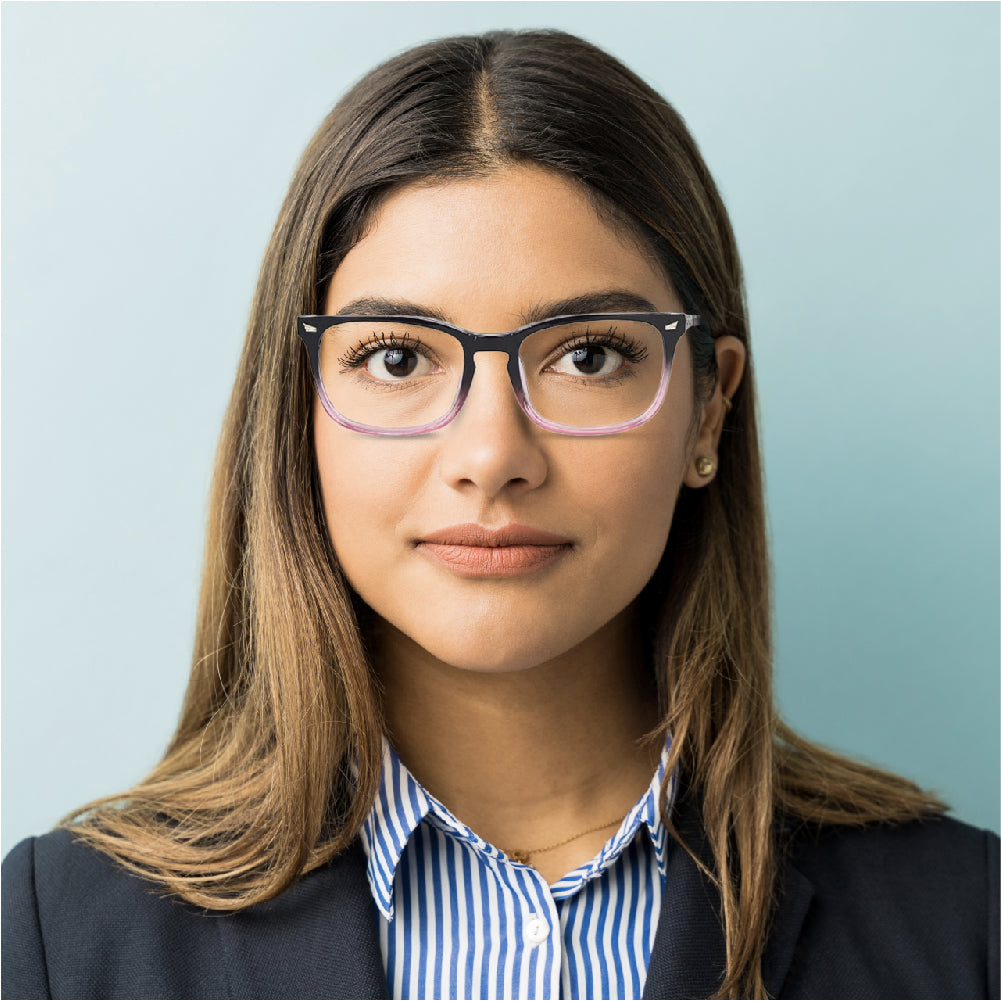 PW NAZARIYA Blue Ray Protection Glasses | Stylish Zero Power Glasses for Men & Women | UV Filter Glasses | Computer Glasses for Eye Protection | Lightweight | Black and Pink Tone