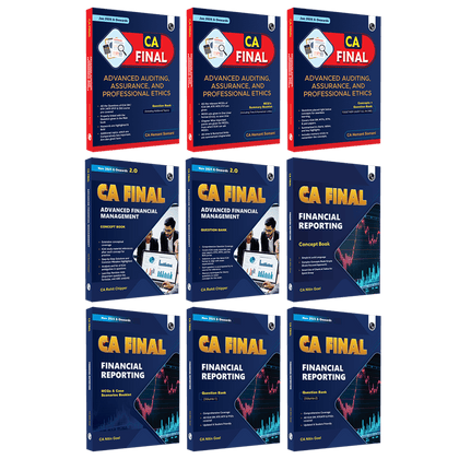 PW CA Final Group 1 Combo of 9 Books-Financial Reporting By CA Nitin Goel, Advanced Auditing, Assurance & Professional Ethics By Hemant Somani, Advanced Financial Management By CA Rohit Chipper