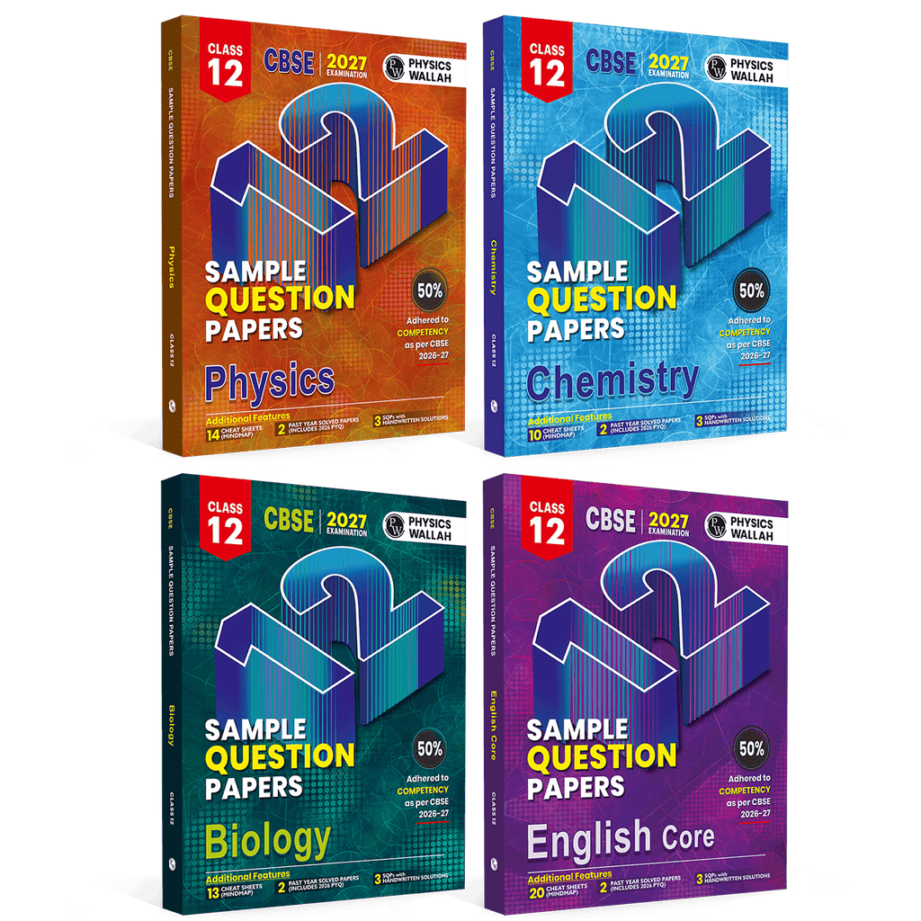 CBSE 12 Sample Question Papers Class 12 Physics, Chemistry, Biology & English Combo Set of 4 Books For 2027 Board Exam (New Pattern) | 2026 Solved Paper with Stepwise Marking